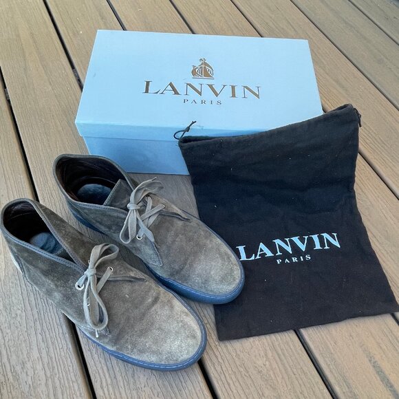 LANVIN PARIS Suede Desert Boot 11 - Picture 1 of 6